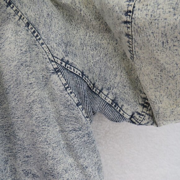 Rock Creek Jacket Womens Large Light Blue Acid Wash Denim Paisley Lined Quilted - Picture 6 of 13